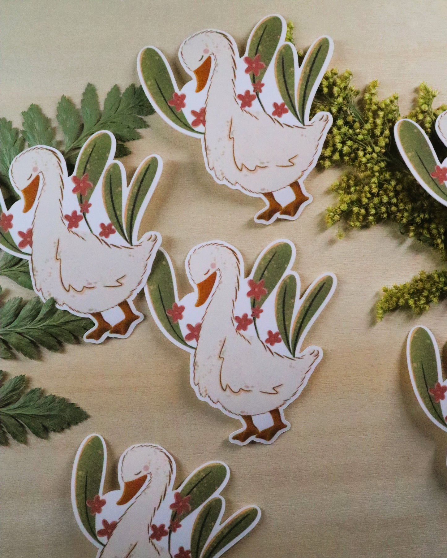 Feathers and Flowers Sticker