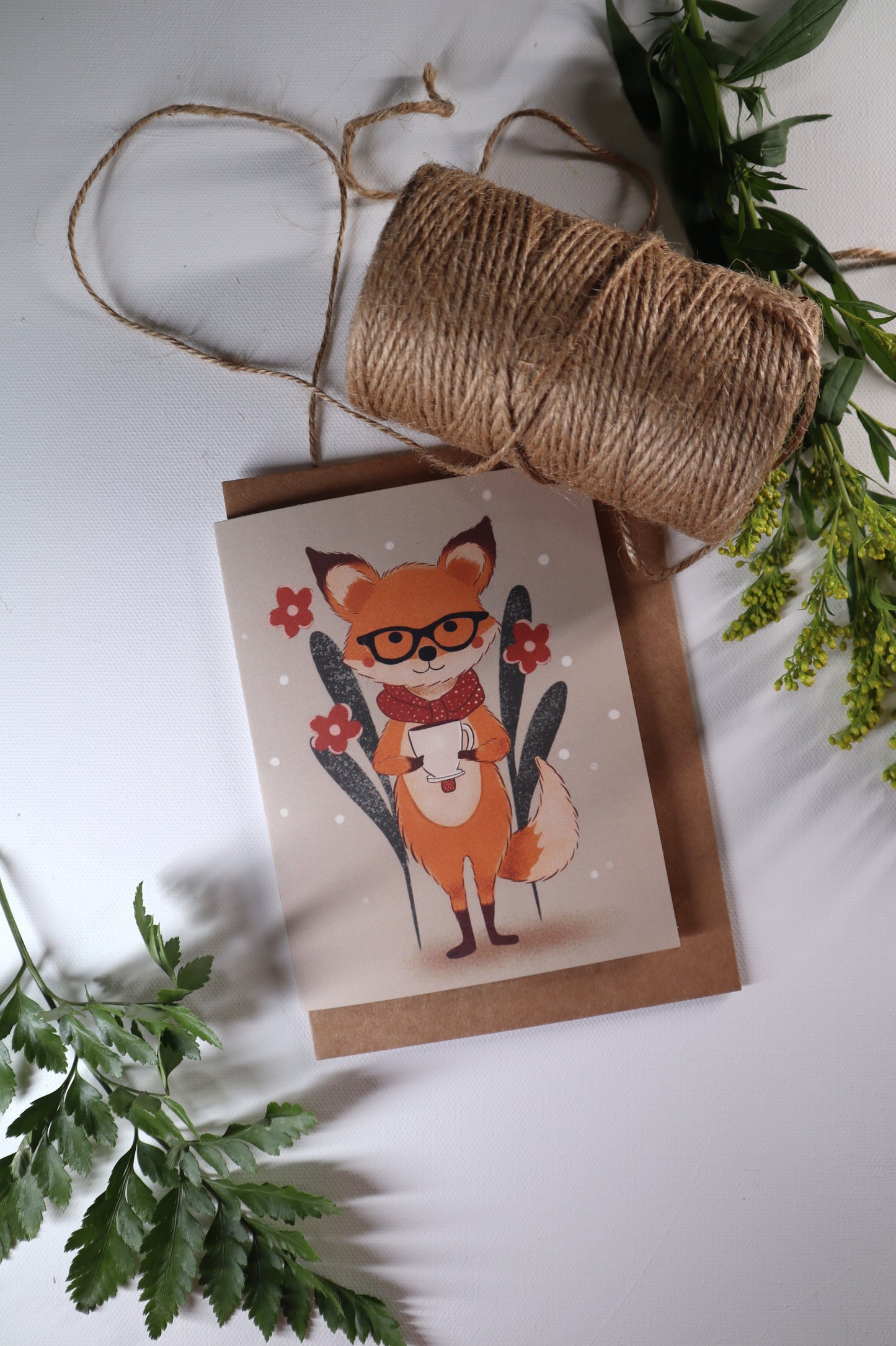 Cozy Fox Greeting Card