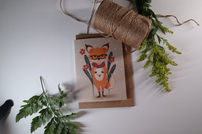 Cozy Fox Greeting Card