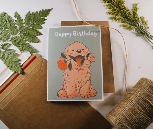 Puppy Happy Birthday Card